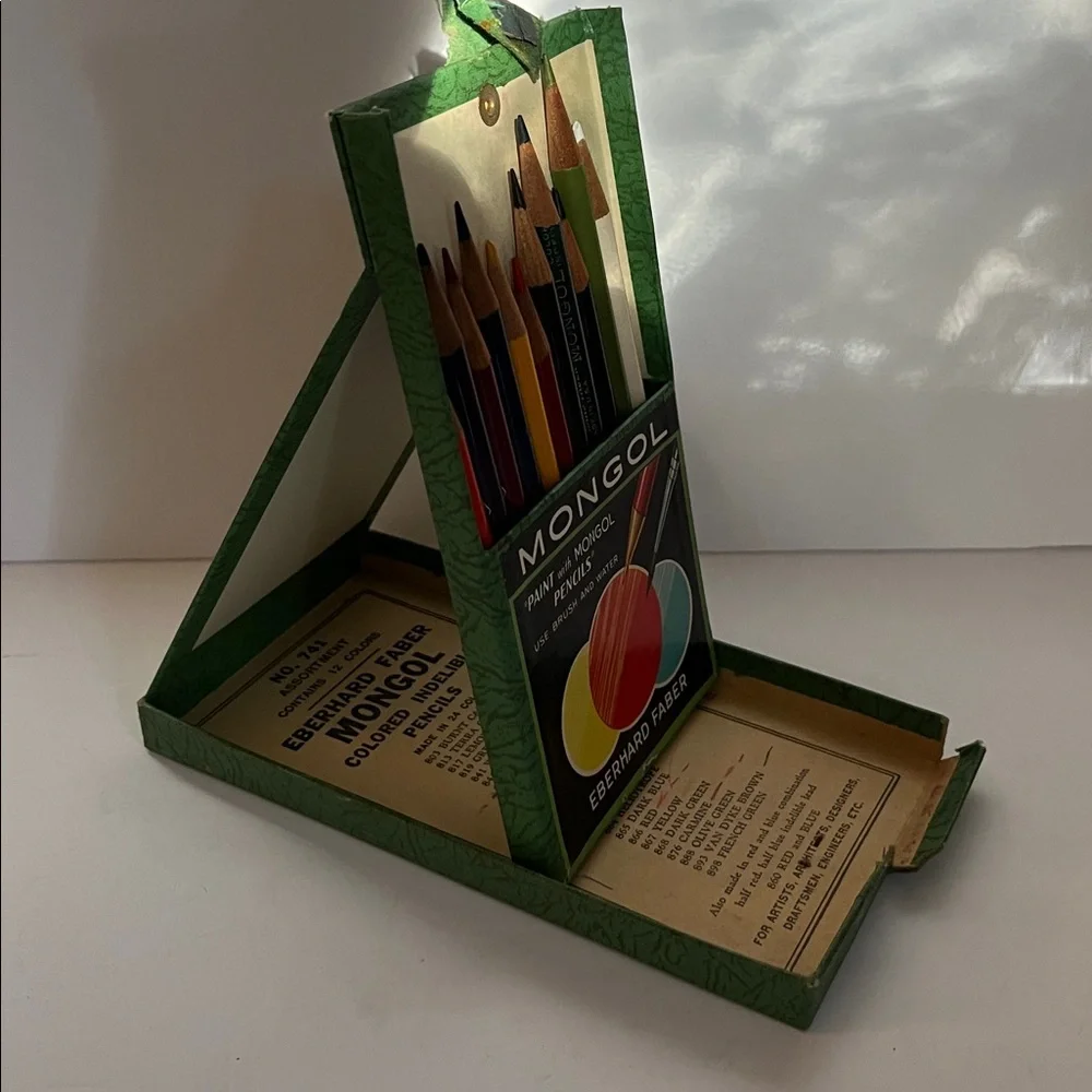 Vintage Mongol Colored Pencils Easel